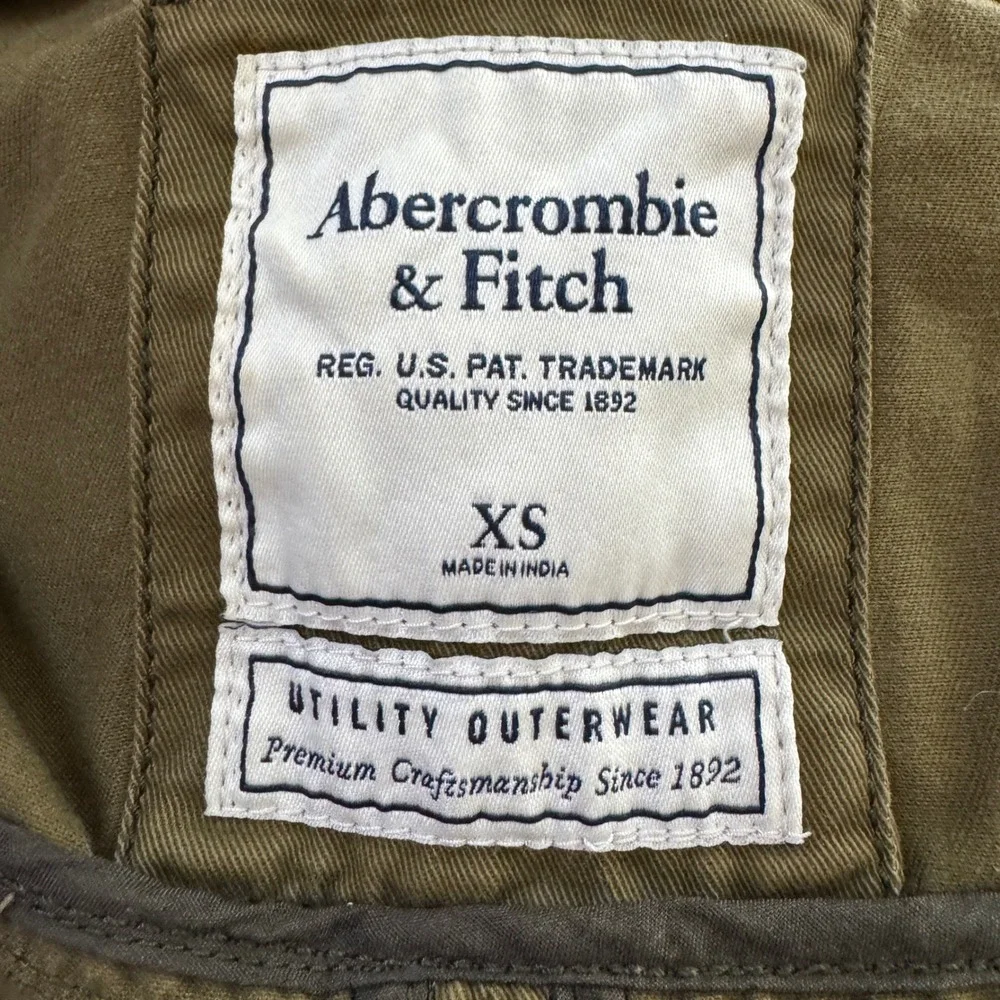 Abercrombie &‎ Fitch Womens Military Utility Field Jacket Chore Green XS Grunge